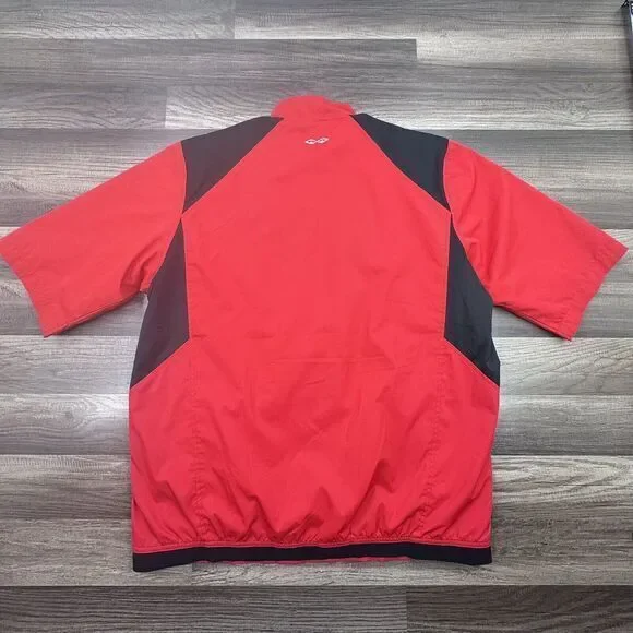 Snake Eyes Jacket Mens Large Red Black Pullover 1/4‎ Zip Golf Weather 18 - Picture 5 of 8